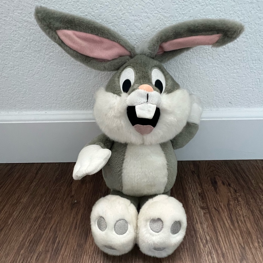 Warner Bros. Looney Toons 1998 Baby Bugs Bunny Tickle Me Giggling Talking Plush